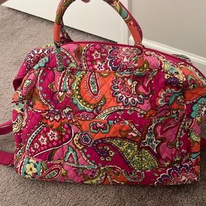 Vera Bradley pink Swirl weekender bag - used a few times, has been in storage